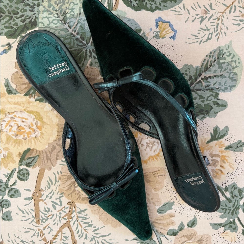 Jeffrey Campbell Green Velvet Women's Shoes